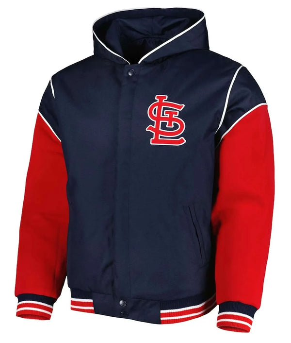 St. Louis Cardinals navy red hoodie jacket

