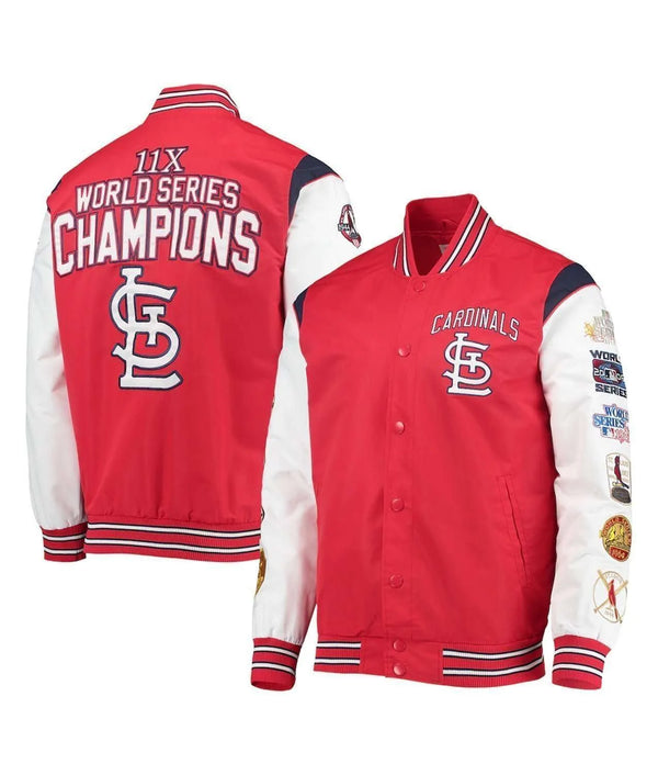 St. Louis Cardinals red and white commemorative jacket

