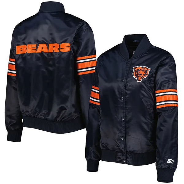 NFL Chicago Bears Satin Jacket For Men and Women