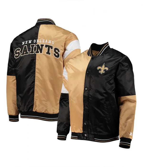 NFL New Orleans Saints Satin Jacket for Men and Women