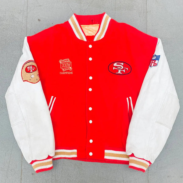 NFL San Francisco 49ers 1990 Varsity Jacket Men and Women