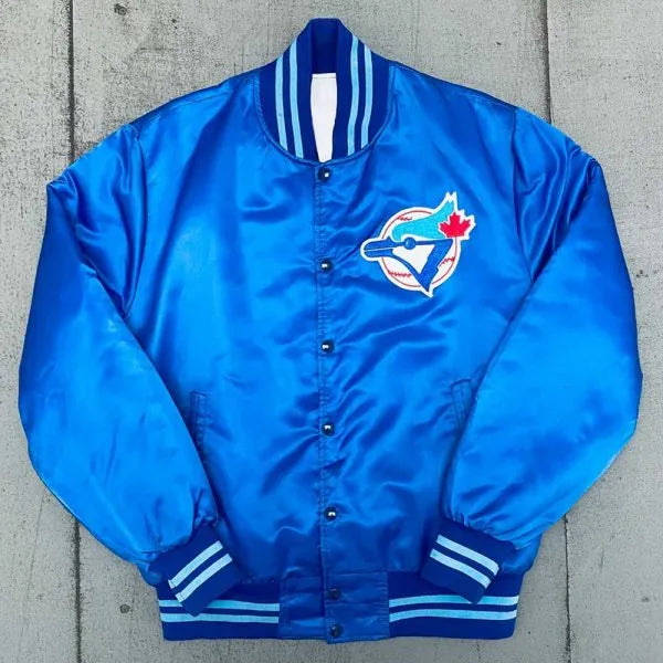 1980’s Toronto Blue Jays Spellout Bomber Jacket in USA