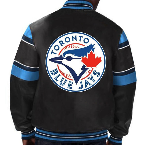 MLB Toronto Blue Jays Leather Jacket For Men and Women