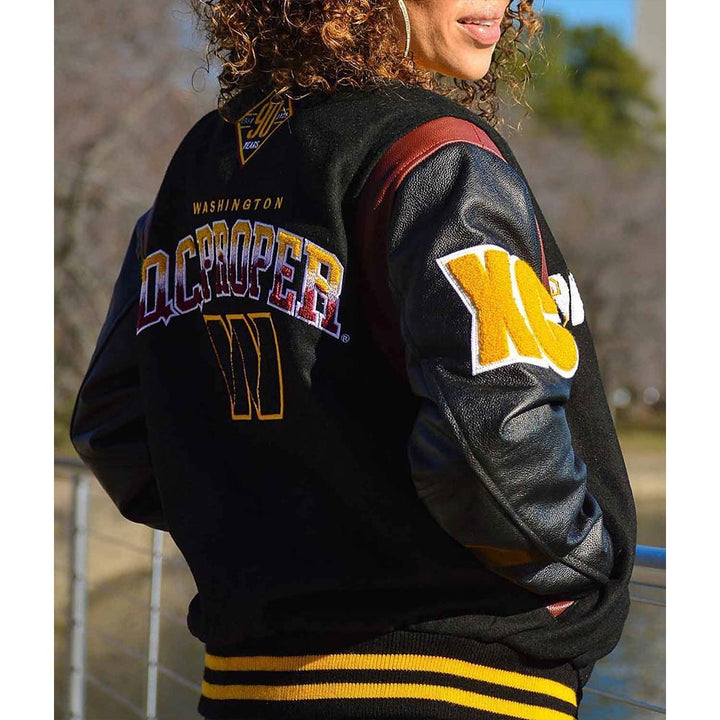 Washington Commanders cropped letterman jacket by Elian Kub in USA