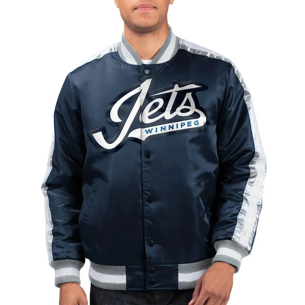 NHL Winnipeg Jets Satin Jacket Men and Women