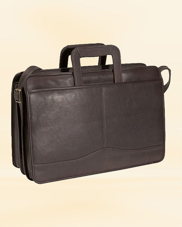 Triple Gusset Drop Handle Briefcase in usa