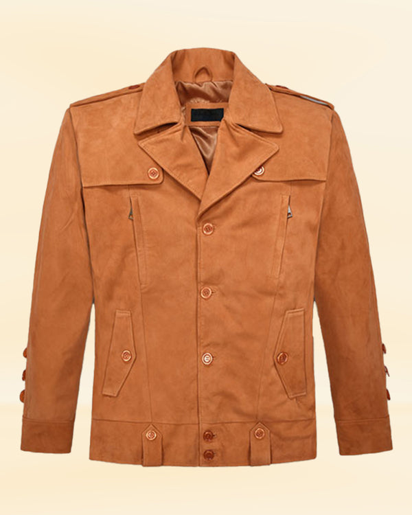 "Premium light brown leather jacket for sale in the USA"