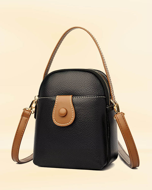 Elegant Mini Satchel Bag with Embossed Litchi Texture in US market