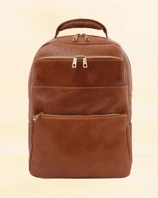 The pricy Leather Melbourne backpack, with multiple compartments for organization and convenience USA