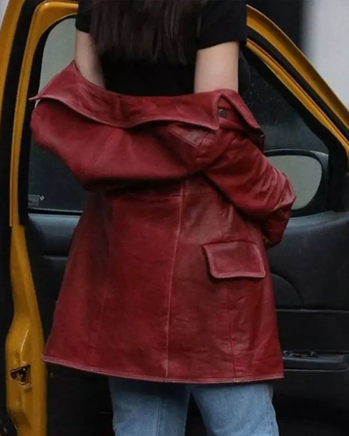 Make a statement with this sophisticated and timeless Madame leather coat, worn by Dakota Johnson in UK style