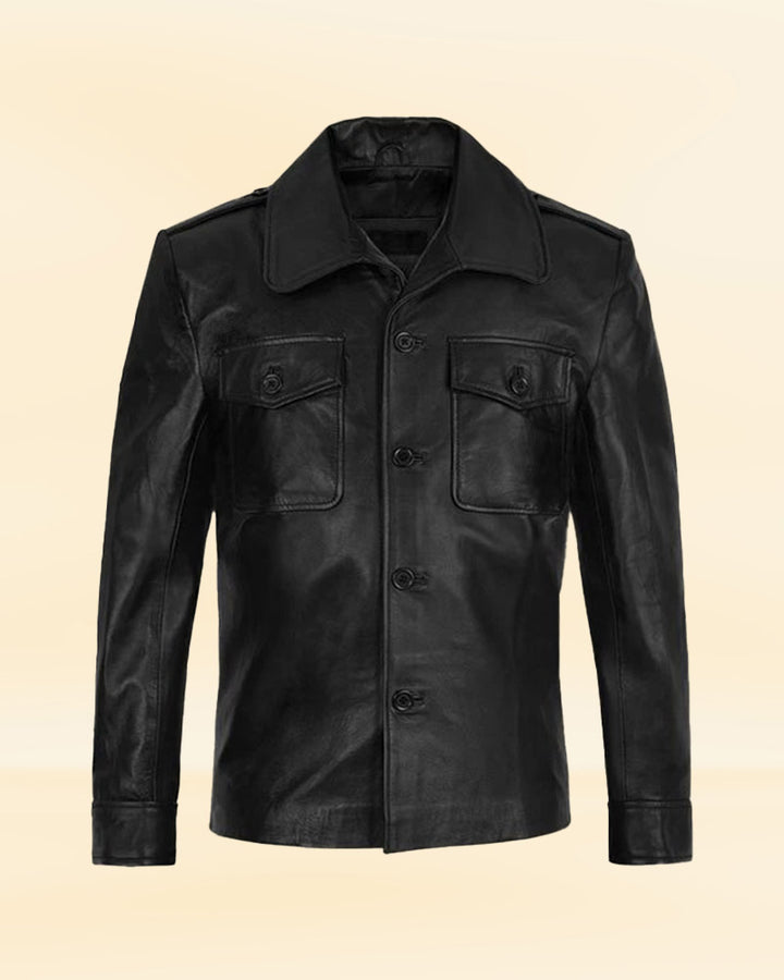 Get the Iconic Brad Pitt Look with Men's Leather Jacket from Friends TV Series Season 8 in United state market