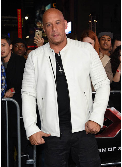 Vin Diesel's iconic white leather jacket from the xXx LA Premiere in USA market