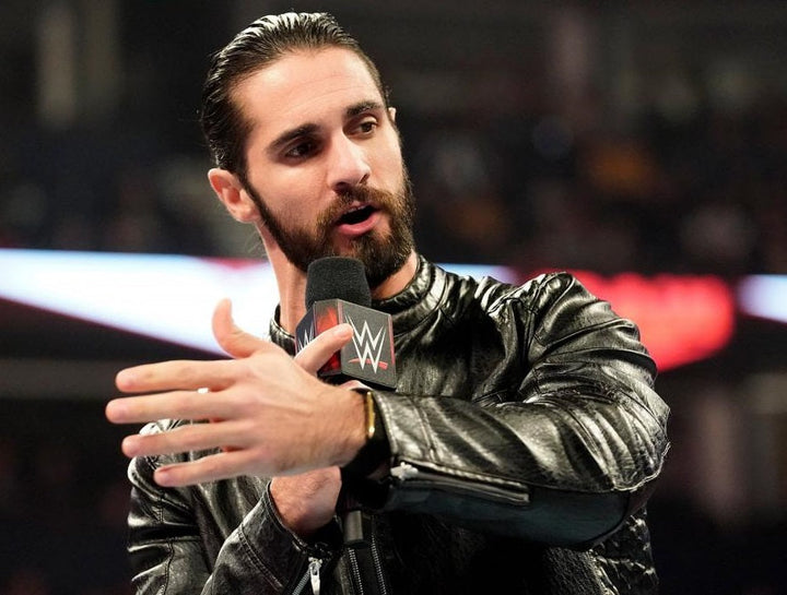 Seth Rollins' signature black leather jacket for a bold and confident look in German market