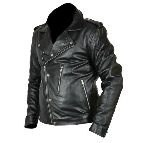 Emulate the classic and timeless style of David Beckham with the handmade men's biker style leather jacket in USA market