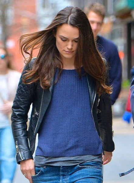 KEIRA KNIGHTLEY LEATHER JACKET FOR WOMEN IN USA