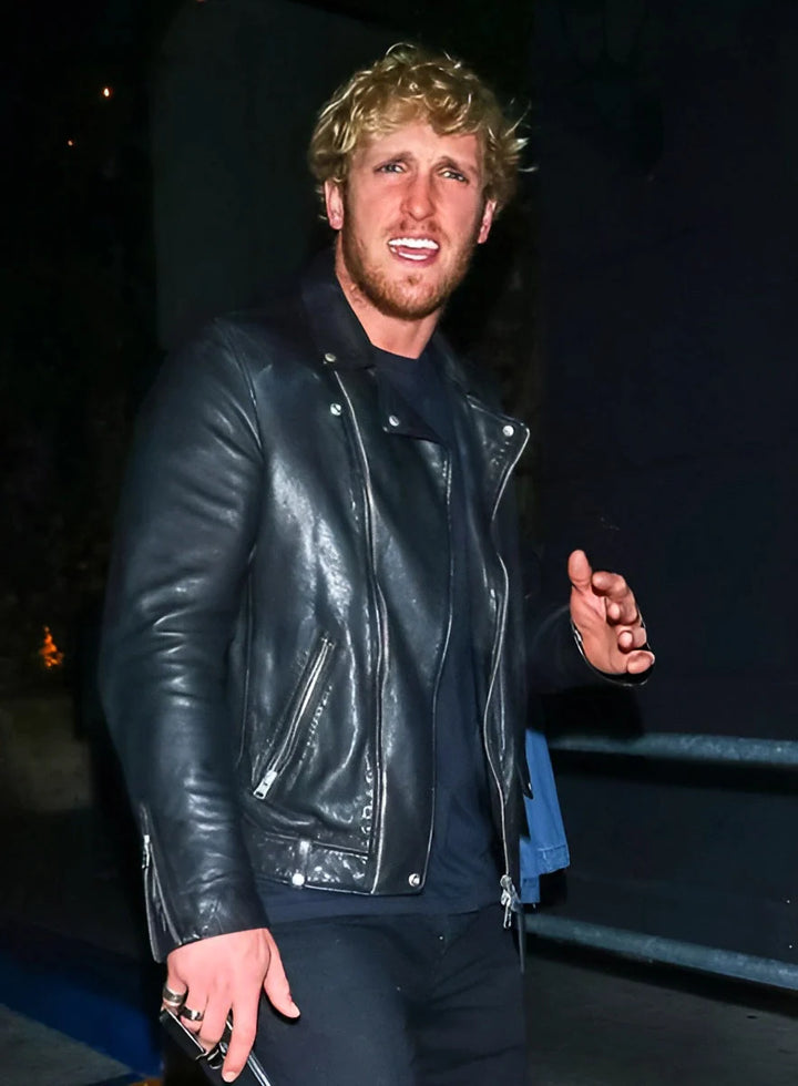 Logan Paul's signature leather jacket in USA