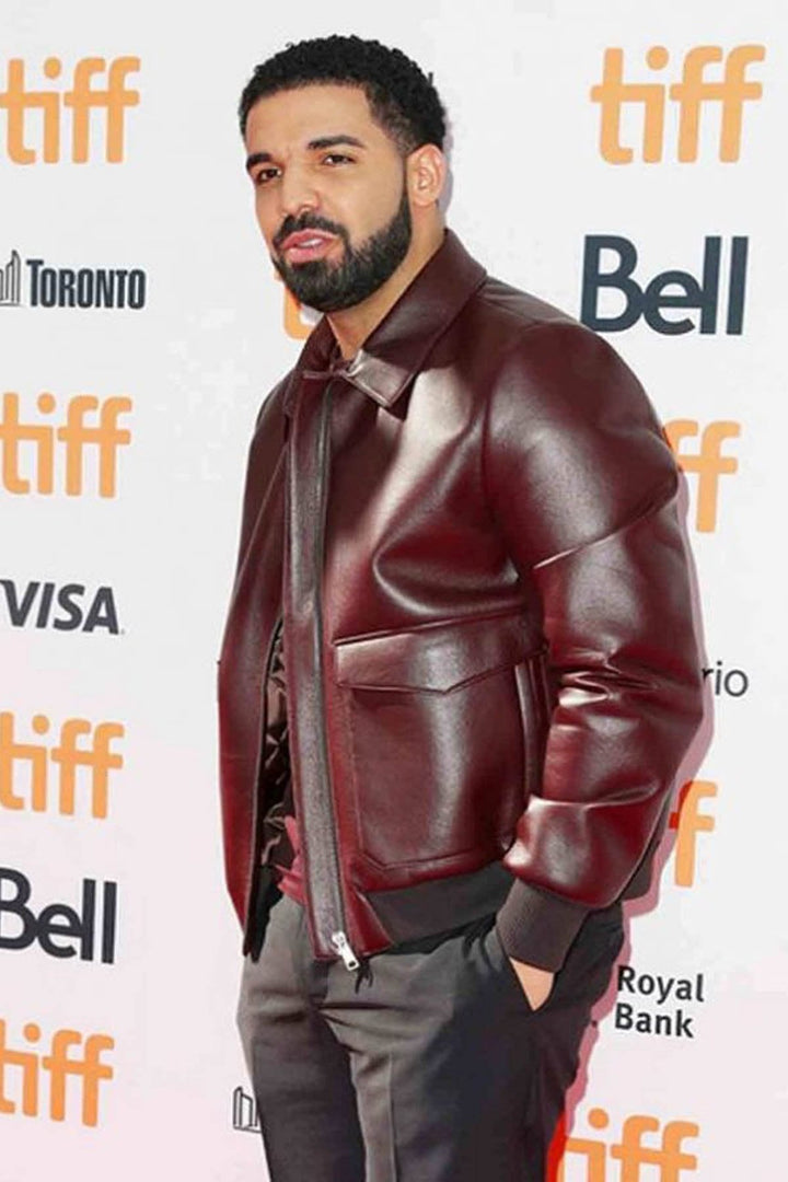 Stay on-trend with this stylish Brown Decant Leather Jacket, inspired by Aubrey Drake Graham's iconic German style