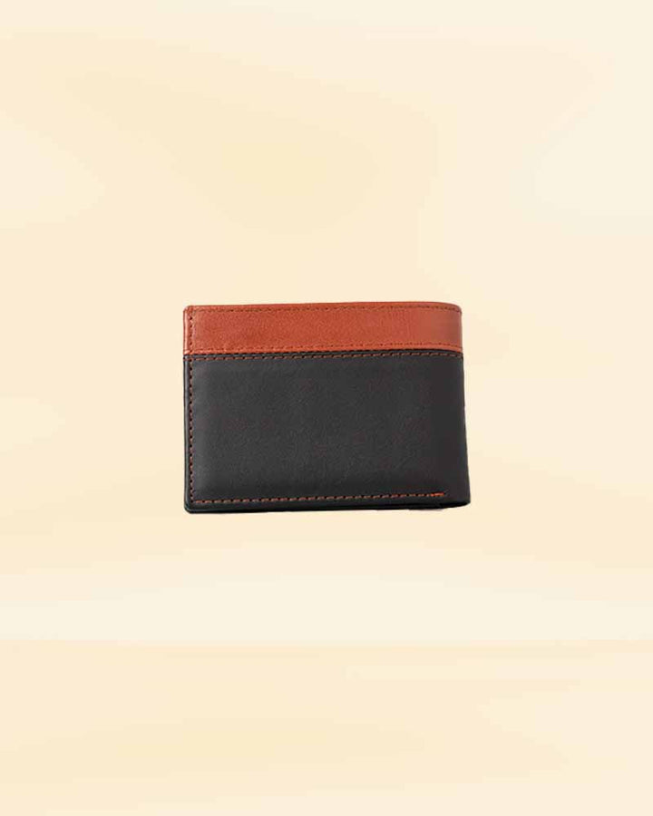 Slim and sleek black-tan leather wallet in  US