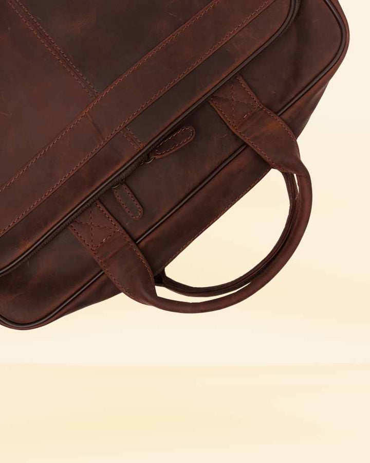 Classic Leather Backpack with Zipper Closure