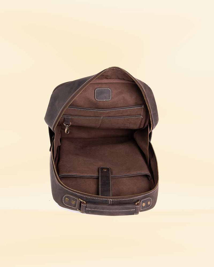 Premium quality leather backpack for everyday use in UK market