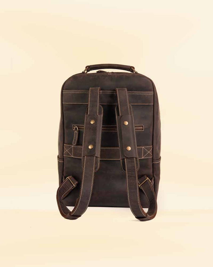Luxury meets functionality in the Pricy Leather Backpack in  American style