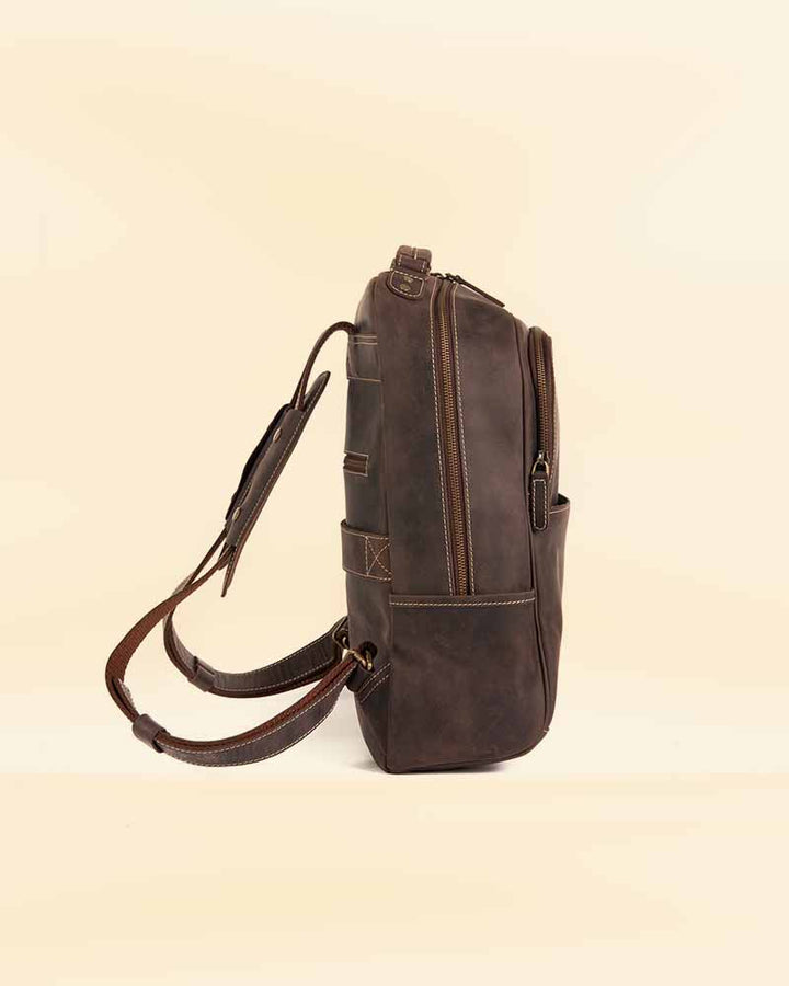 Versatile and stylish leather backpack for any occasion in American style