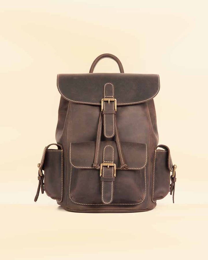 Compact Leather Backpack in United state market