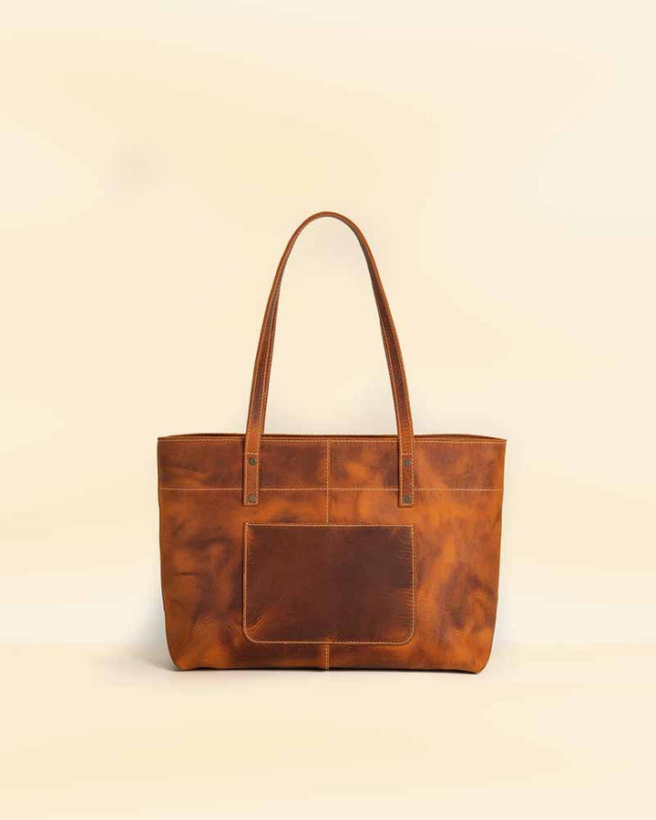 Timeless Leather Tote Bag in UK style