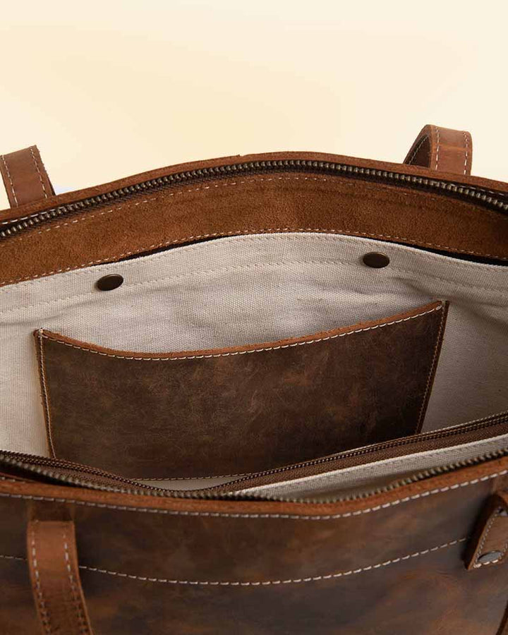 Premium Leather Tote Bag in German market