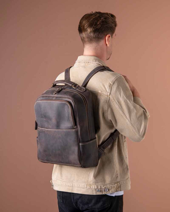 Elevate your fashion with the Pricy Leather Backpack in American style