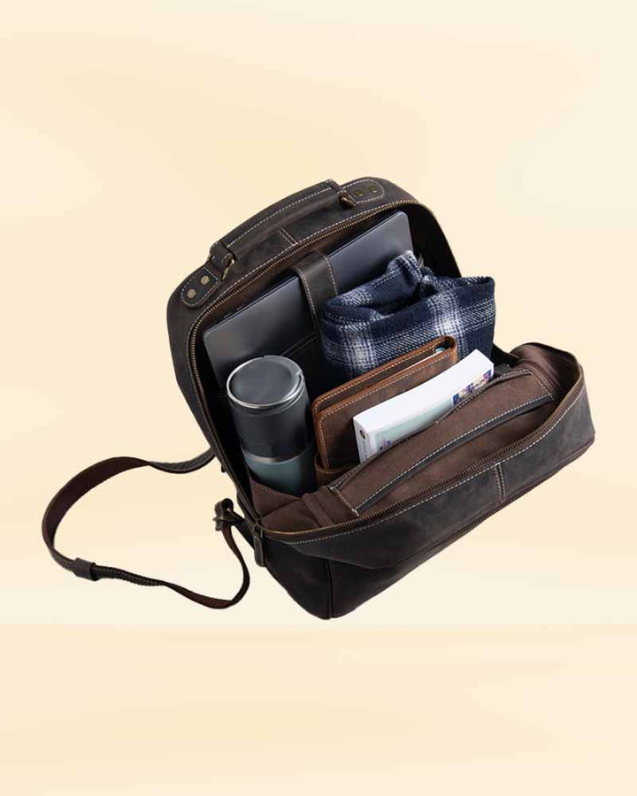 Durable and fashionable leather backpack for everyday use in US market