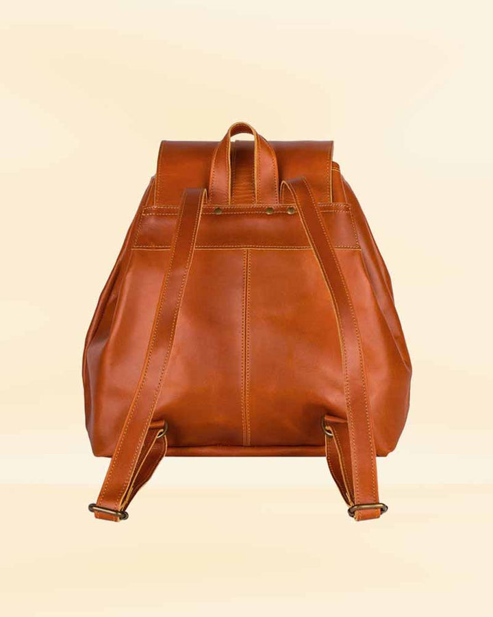 Brown leather bag with a vintage look in American market