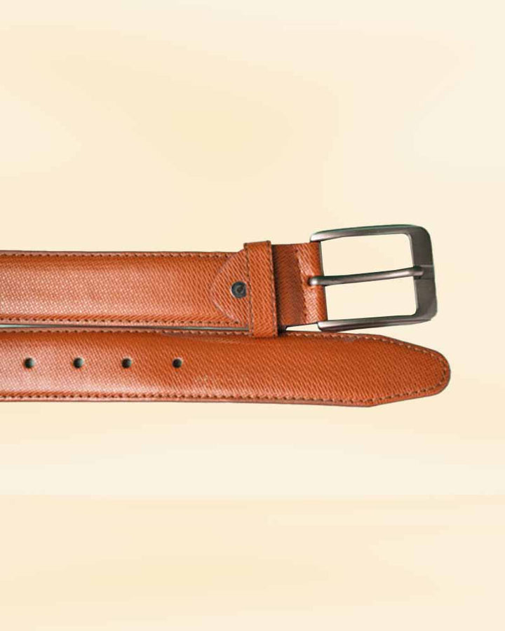 Genuine leather belt for men in light brown color in usa