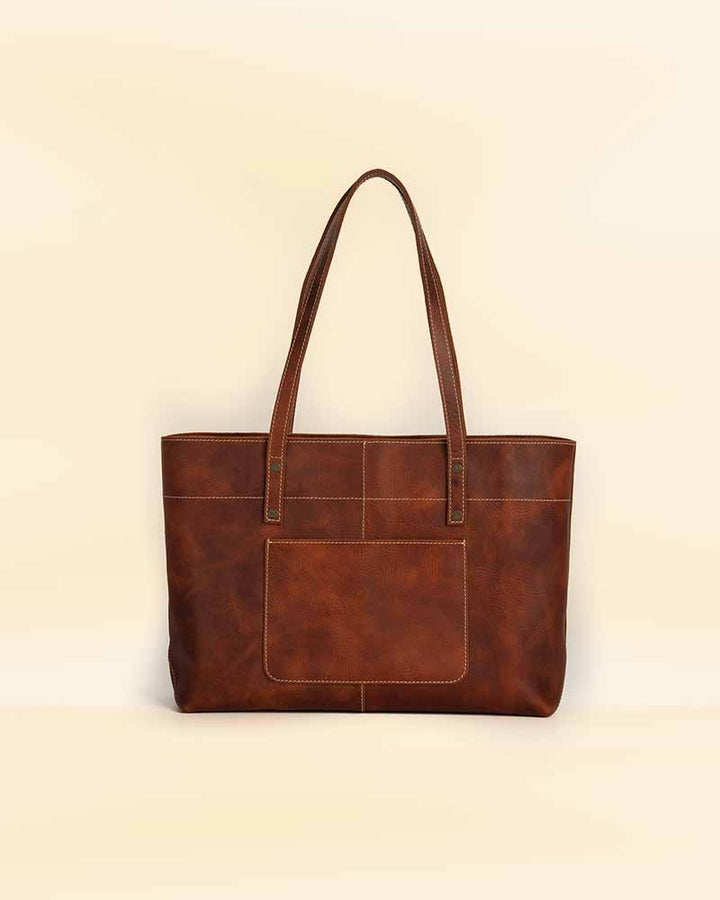 High-end Leather Tote Bag in American style