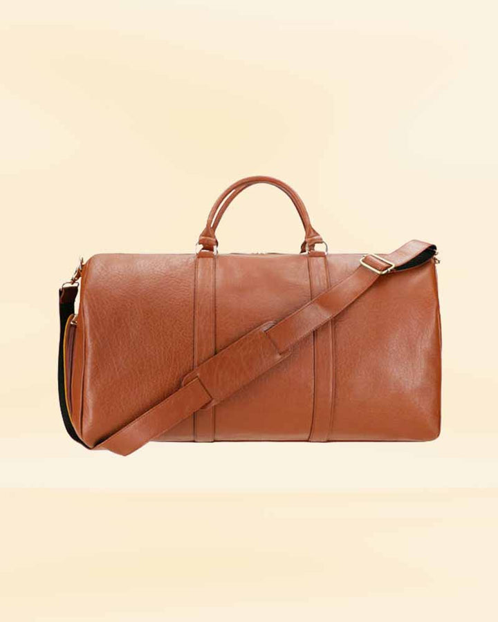 Weekend Duffle Bag in Distressed Brown Leather in USA