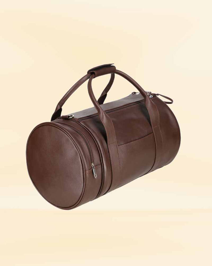 Spacious brown duffle bag for travel in UK
