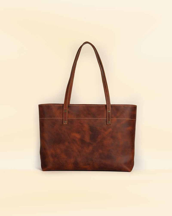 Luxury Leather Tote Bag in USA market