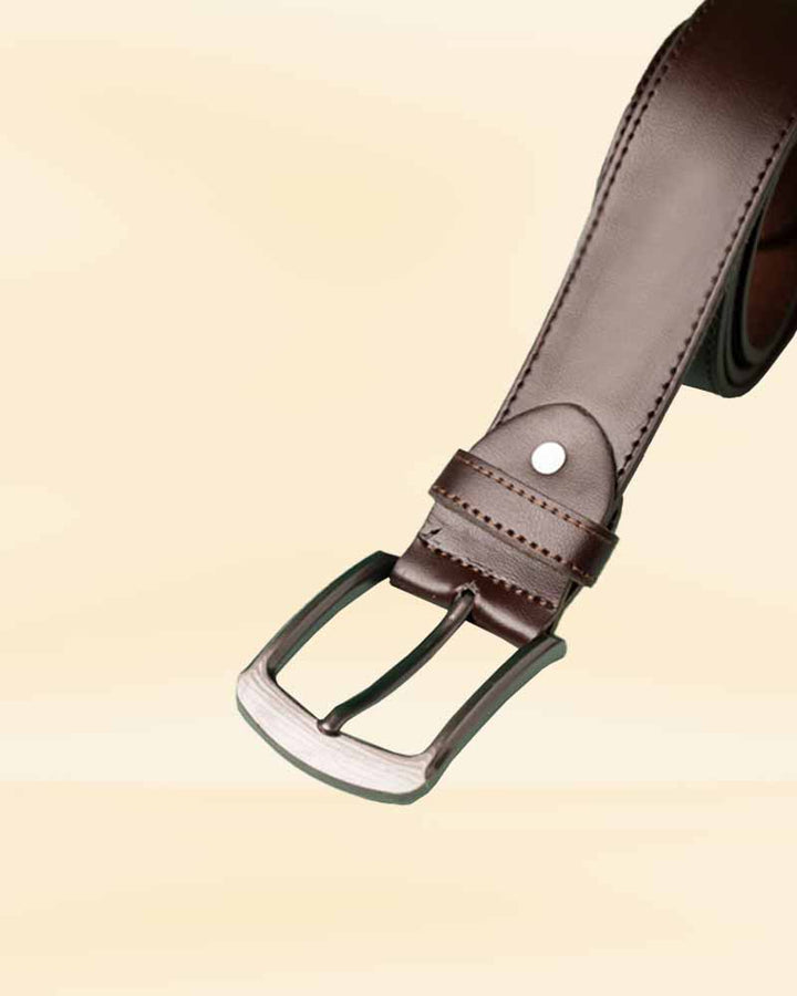 Stylish and Durable Men's Brown Leather Belt in USA market