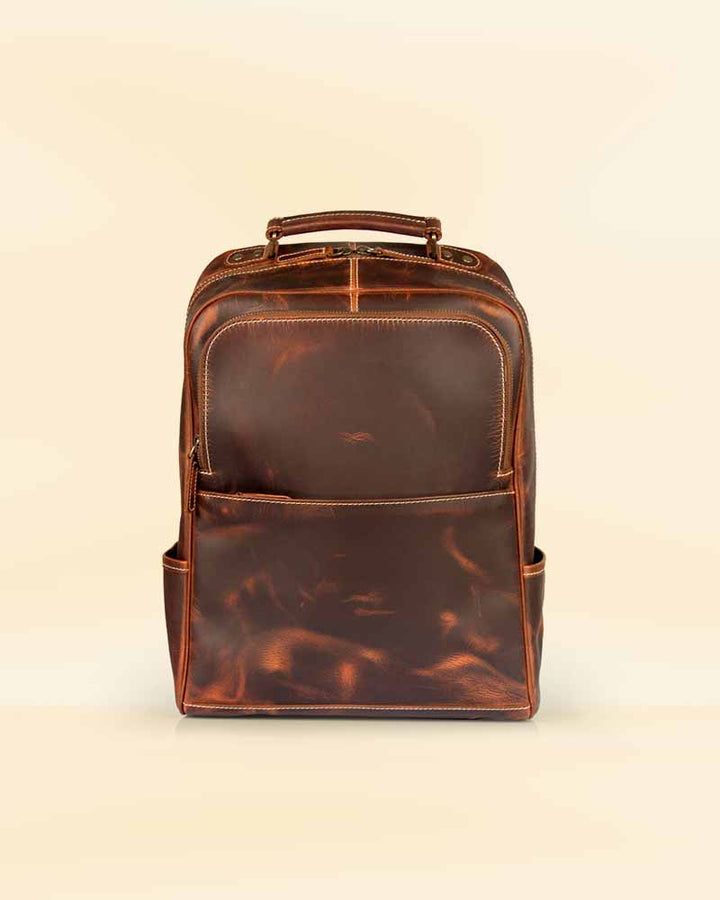 The Pricy Leather Backpack in timeless black in USA market