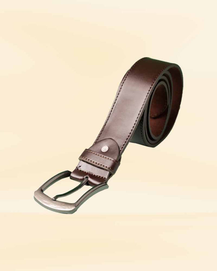 Men's Classic Brown Leather Belt for Everyday Wear in USA market