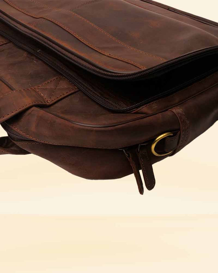 Leather Backpack with Laptop Sleeve