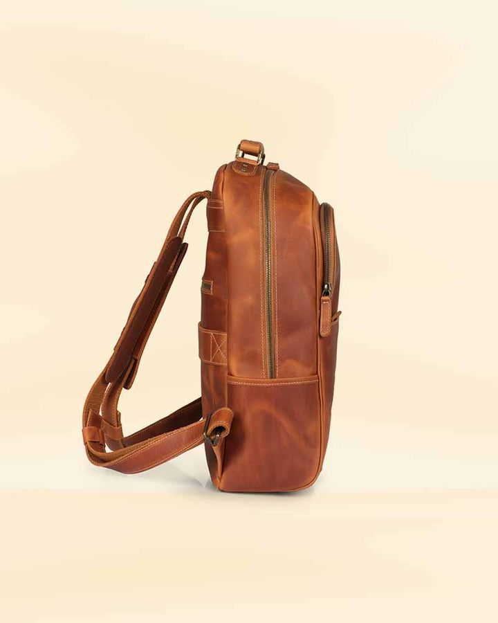 Minimalistic and sleek leather backpack by Pricy in United state market