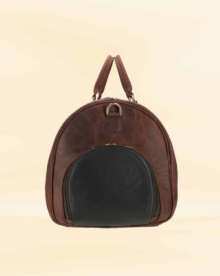 Distressed Brown Leather Duffle Bag for Travel in UK