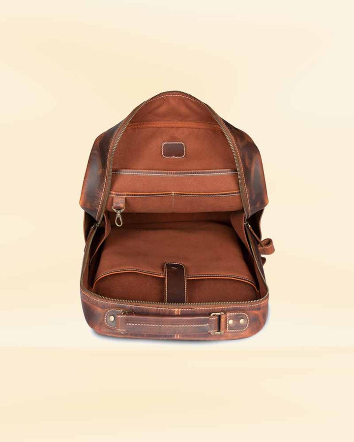 Stylish and versatile Pricy Leather Backpack in American style