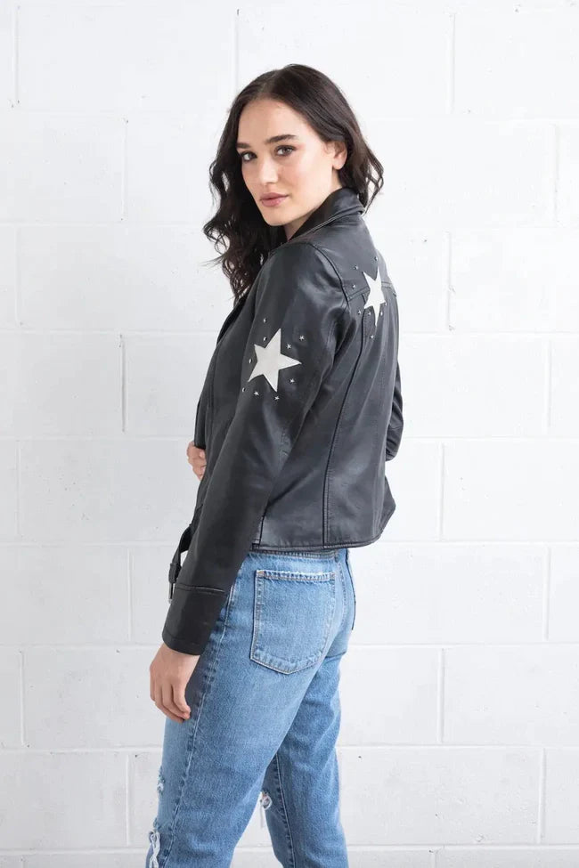 Unique Style Star leather jacket fashion in USA market