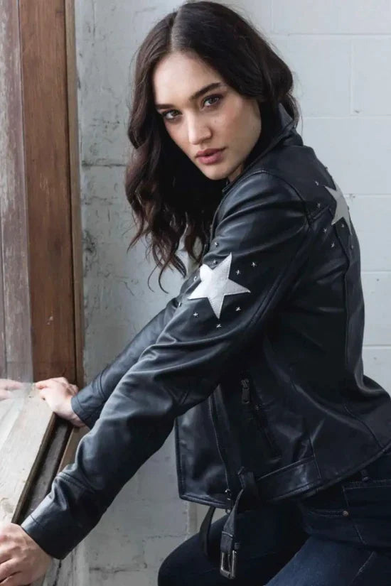 Unique Style Star's stylish leather jacket in France style
