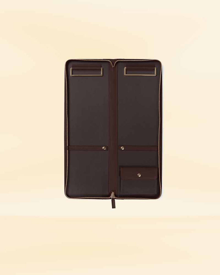 Sleek leather tie case for on-the-go