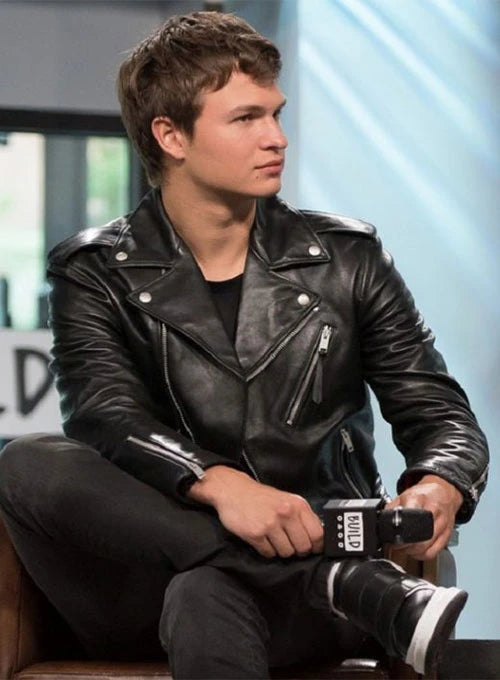 Ansel Elgort's timeless leather jacket, a must-have in any wardrobe in United state market