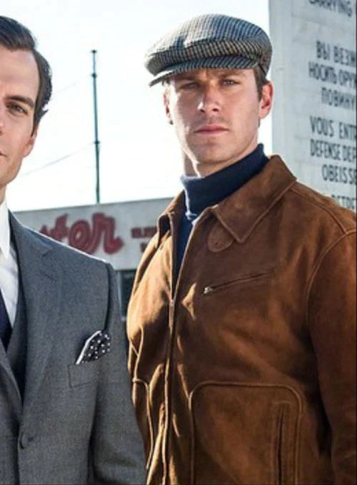 ARMIE HAMMER MAN FROM UNCLE | LEATHER JACKET