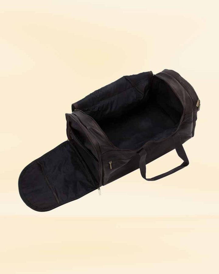 Durable Leather Duffle Bag and Shaving Kit Combo for the discerning man